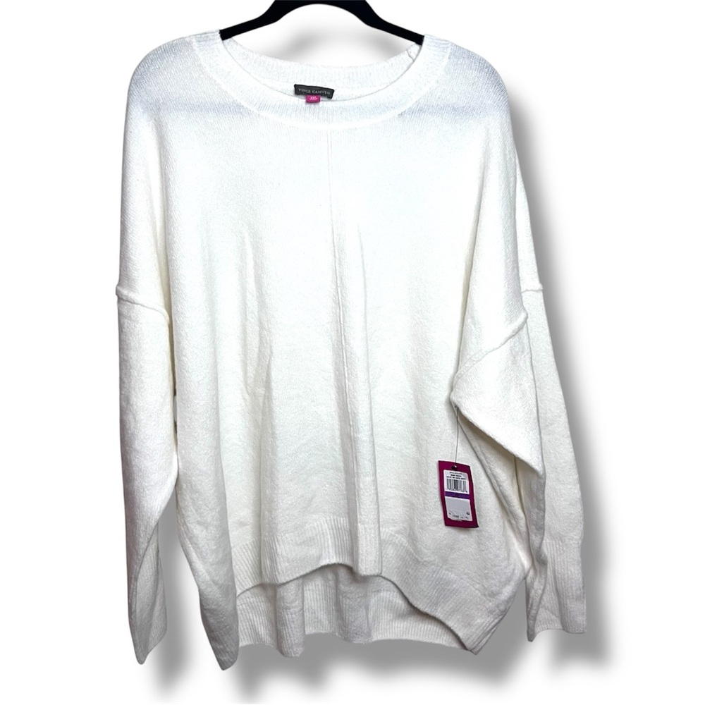 Vince Camuto Women’s center seam crewneck sweater white “Antiq White” Size: XXL - Picture 1 of 5